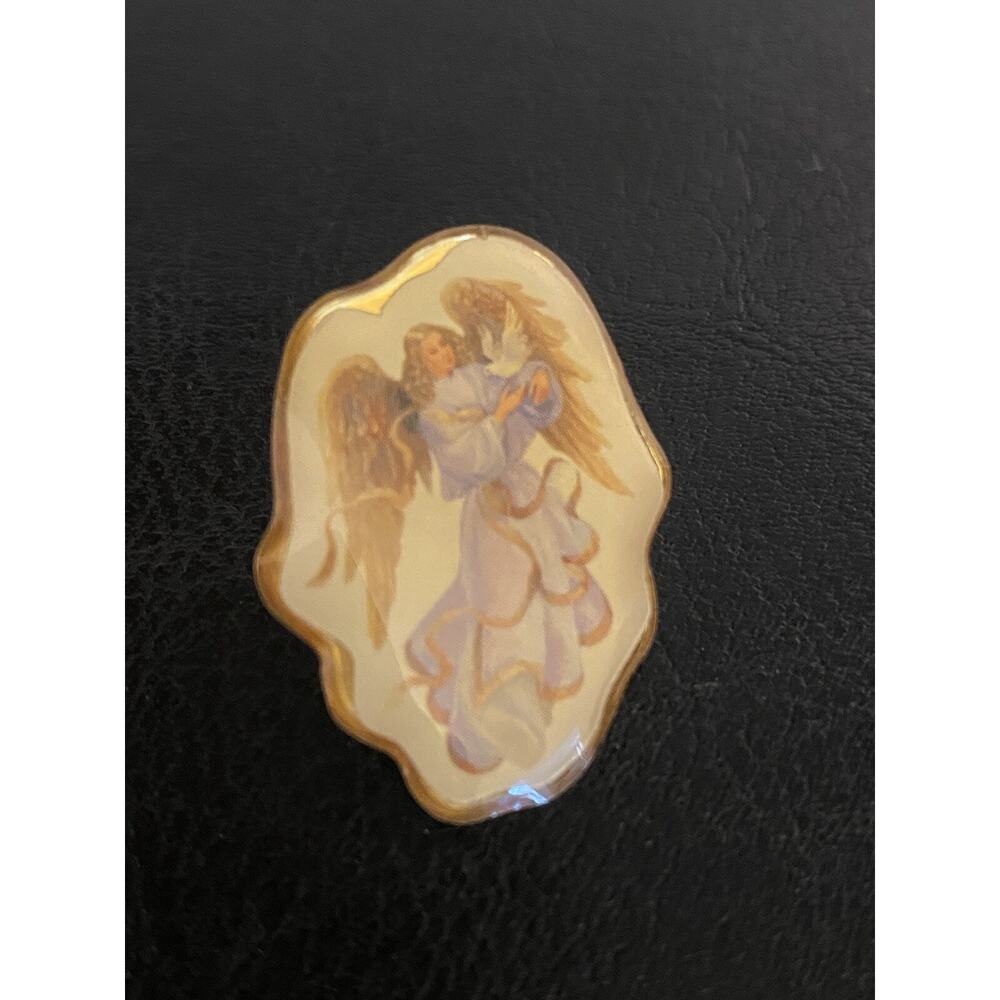Vintage beautiful angel lapel pin